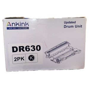 Ankink DR630 Black Drum Unit for Brother Laser Printer 2 PACK